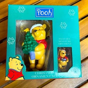 Vintage Pooh Christmas Ornament Set